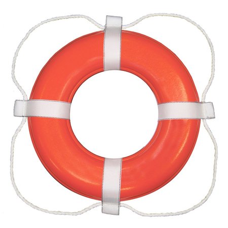 TAYLOR MADE Taylor Made Foam Ring Buoy - 24" - Orange w/White Grab Line 364